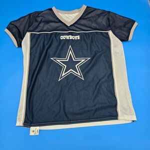 NFL FLAG Dallas Cowboys Youth XL Jersey Navy Gray Football Play60 Program